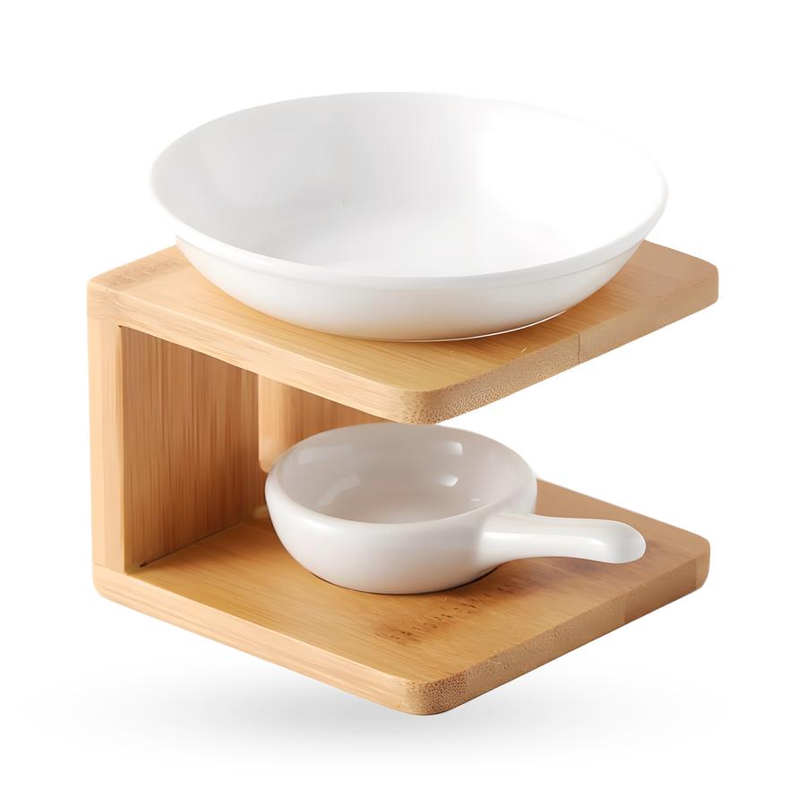 Wooden oil warmer and contour sleep mask, Starter Ritual Set