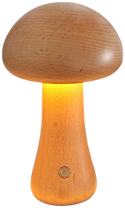 Wooden Mushroom Lamp